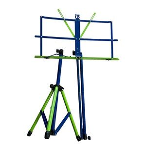 Sheet Music Stand Audio 2000s 60" Height Portable Blue Green Portable EUC